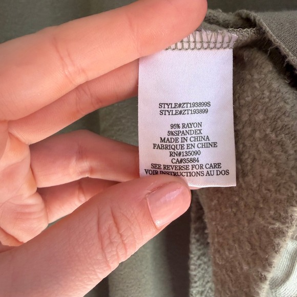 Z SUPPLY Women's Sage Green Relaxed Fit Long Sleeve Crewneck Top Size Small - Picture 6 of 9